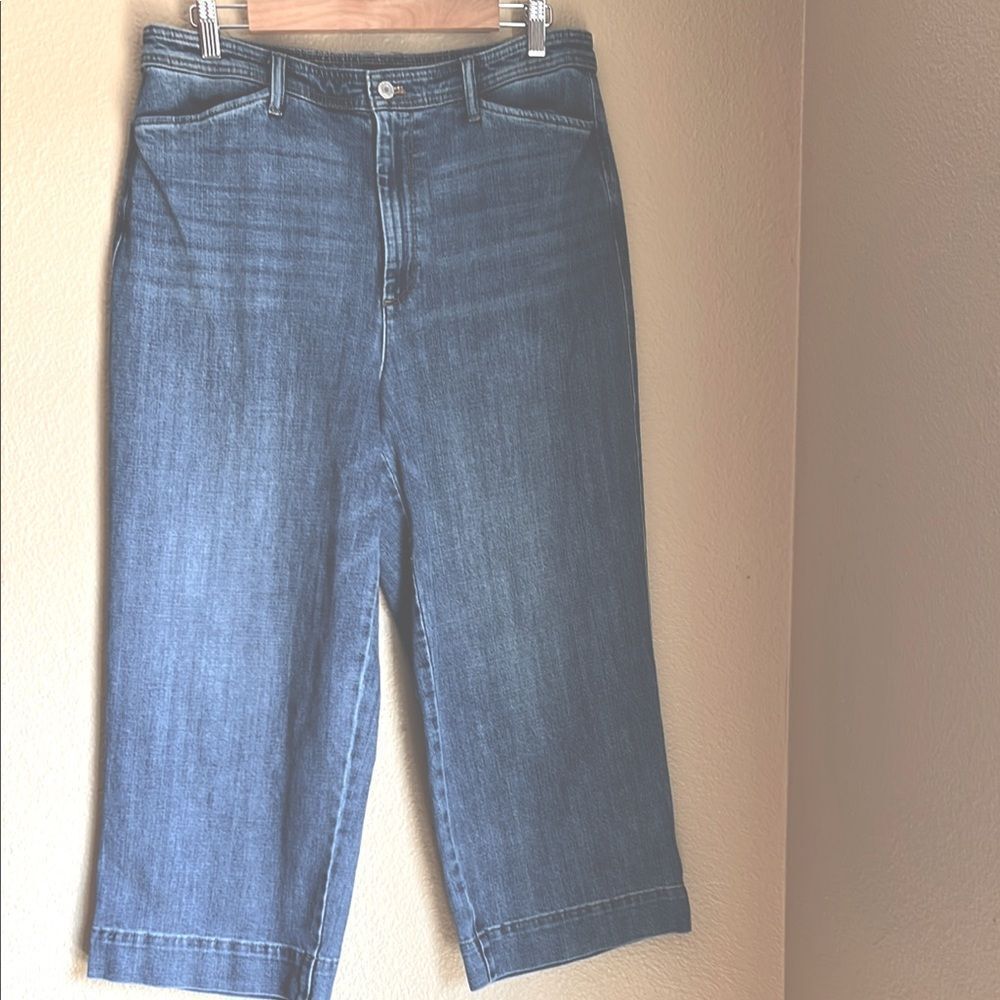 Talbots Jean Wide Leg Crop Curvy 12